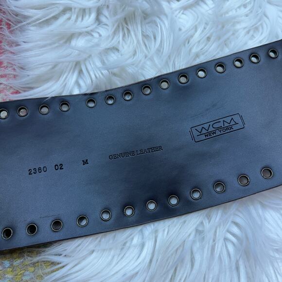 $225 WCM New York Brown Double Buckle Leather Belt Western Renaissance Medium - Picture 5 of 6